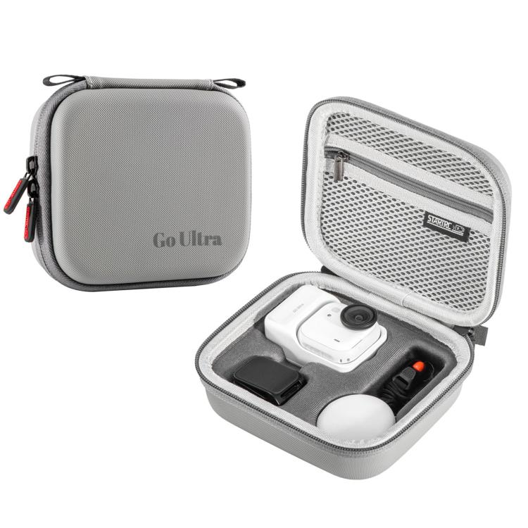 Para la Insta360 GO Ultra STARTRC Standard, caja protectora portátil y bolsa de almacenamiento de PU con textura de diamante., For Insta360 GO Ultra