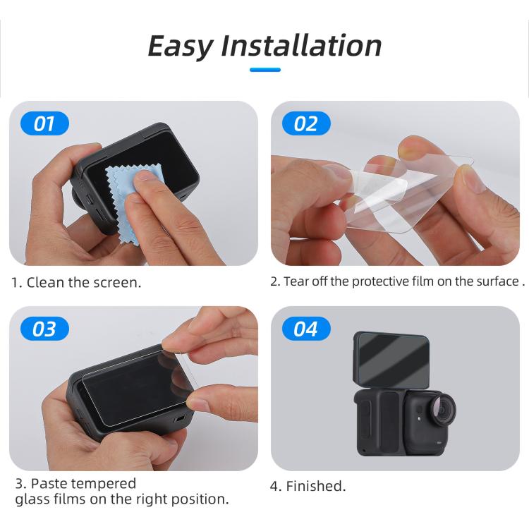 Película protectora antiexplosión Sunnylife para la lente de la pantalla de la Insta360 GO Ultra (2 unidades), Sunnylife