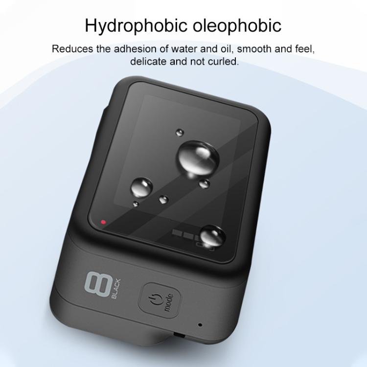 Para GoPro HERO8 lente de cámara negra película protectora HD + pantalla LCD Protector de pantalla HD