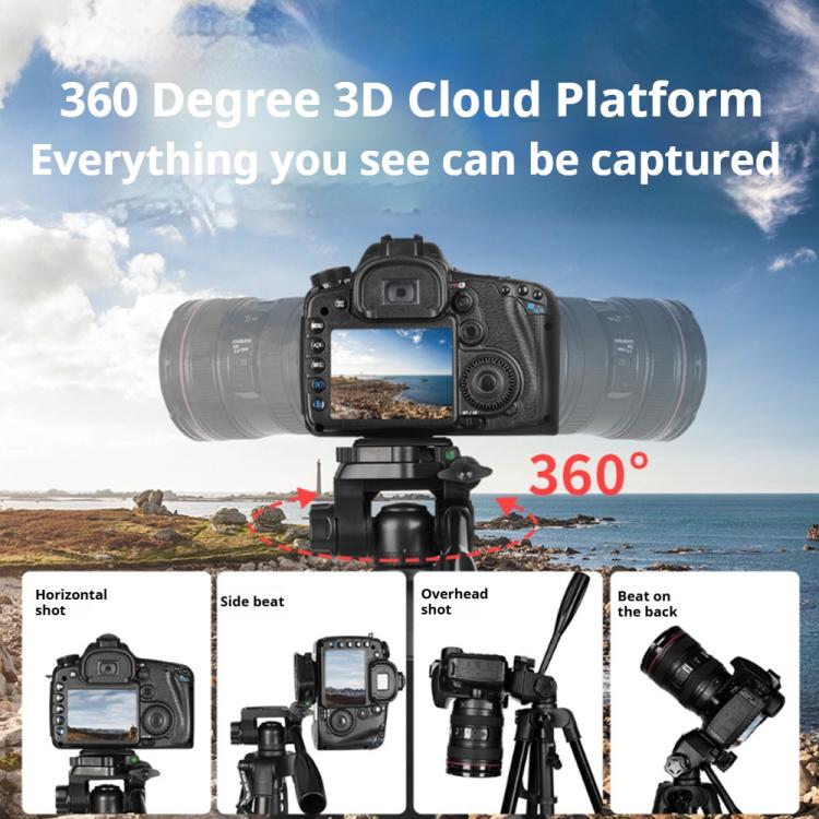 Soporte universal para trípode de selfies en directo de 360° con cabezal y abrazadera para teléfono., Selfie Live Tripod