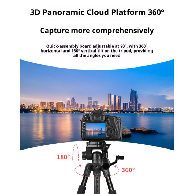 Soporte universal para trípode de selfies en directo de 360° con cabezal y abrazadera para teléfono., Selfie Live Tripod