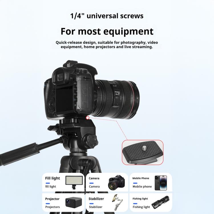 Soporte universal para trípode de selfie en directo 3520 con cabezal y abrazadera para teléfono., 3520 Tripod