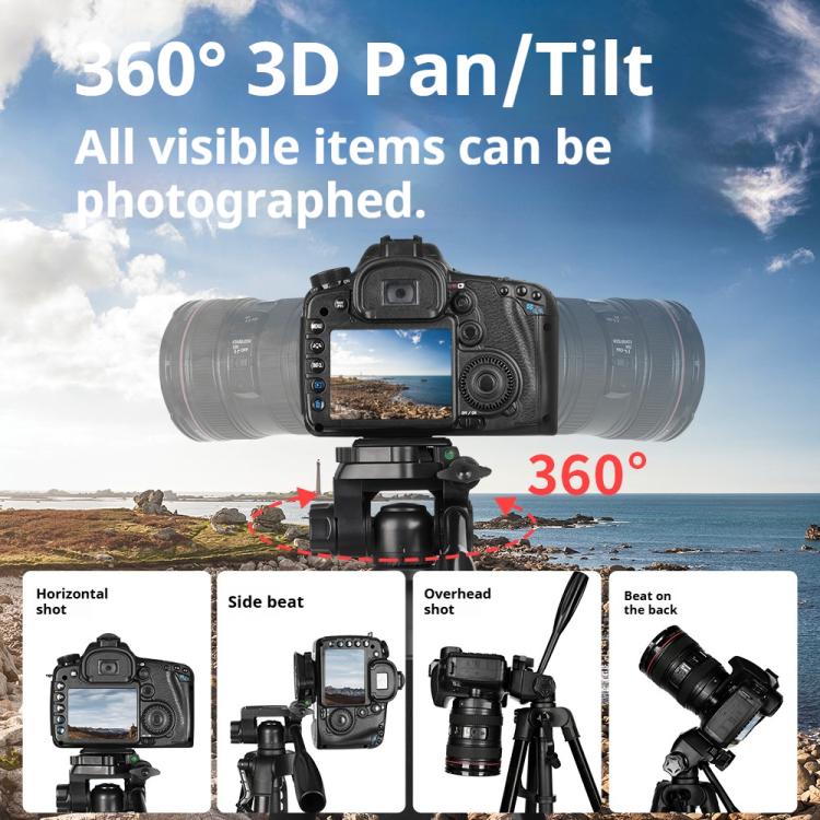 Soporte universal para trípode de selfie en directo 3520 con cabezal y abrazadera para teléfono., 3520 Tripod