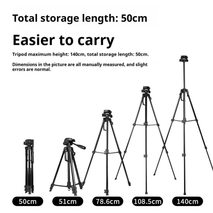 Soporte universal para trípode de selfie en directo 3520 con cabezal y abrazadera para teléfono., 3520 Tripod