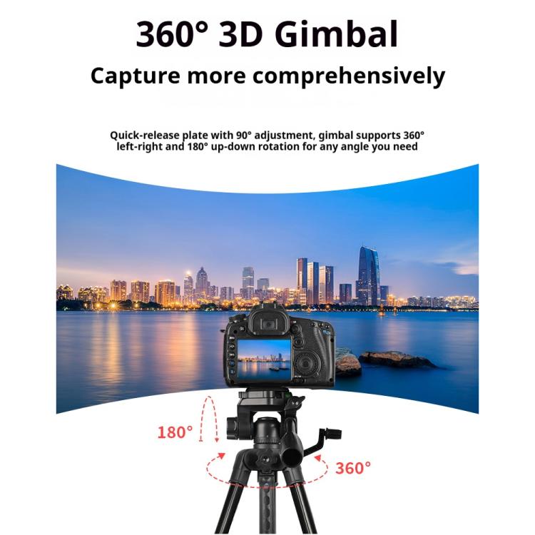 Soporte universal para trípode de selfie en directo 3520 con cabezal y abrazadera para teléfono., 3520 Tripod