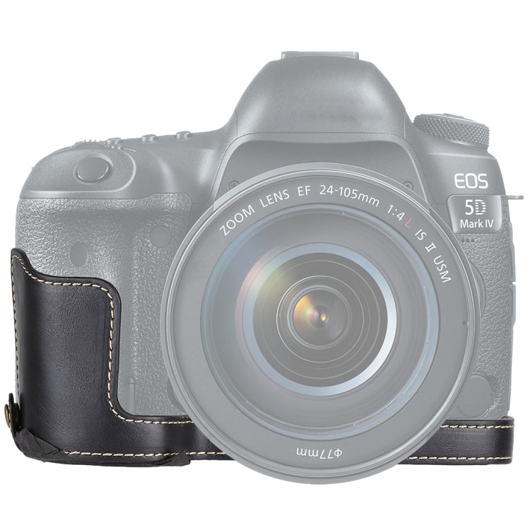 Base de media caja para cámara de cuero PU con rosca de 1/4 de pulgada para Canon EOS 5D Mark IV / 5D Mark III, For Canon 5D4