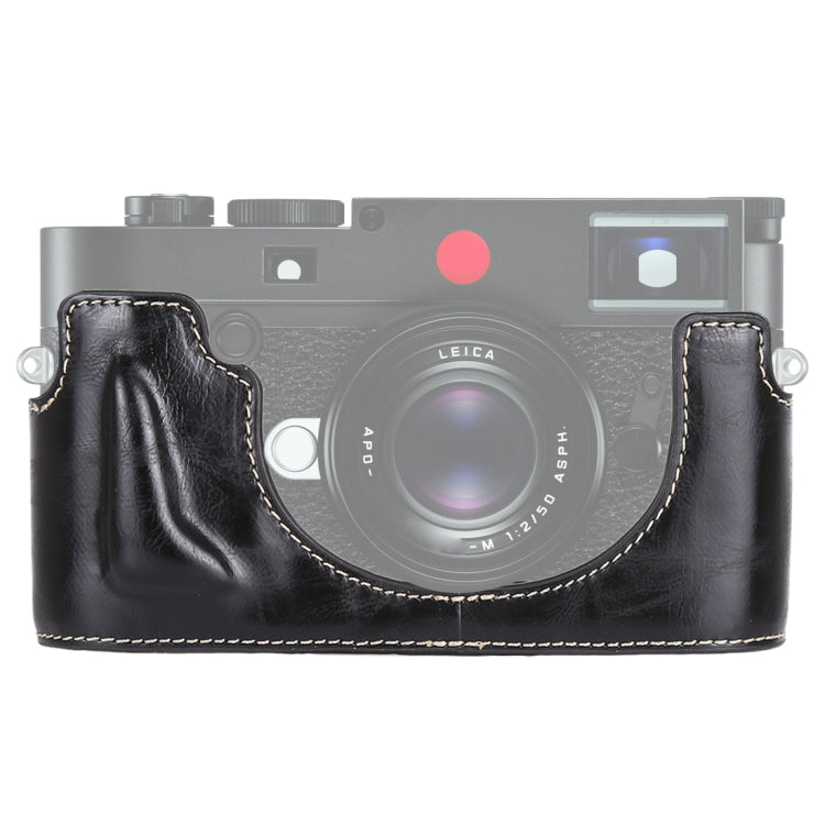 Base de media funda para cámara de cuero PU con rosca de 1/4 de pulgada para Leica M10, For Leica M10
