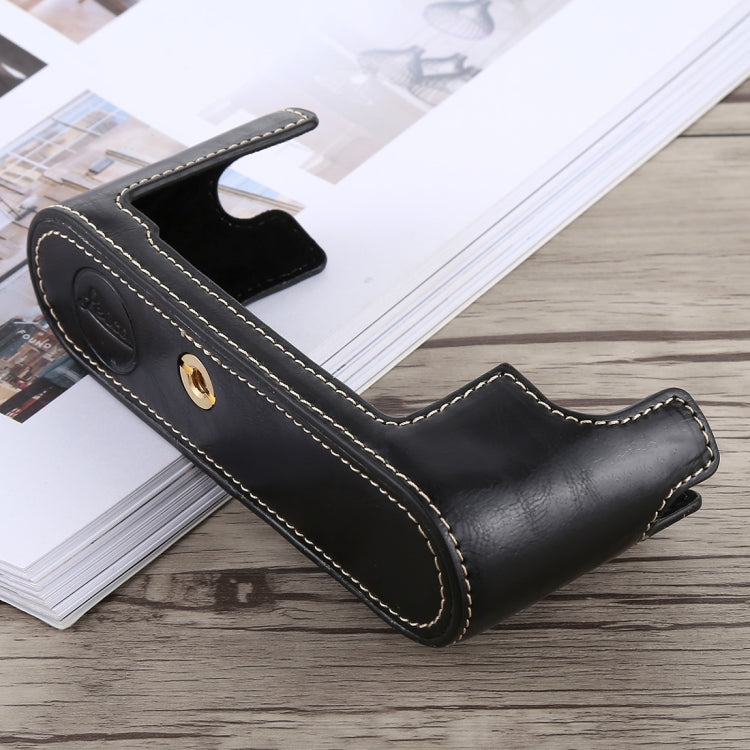 Base de media funda para cámara de cuero PU con rosca de 1/4 de pulgada para Leica M10, For Leica M10