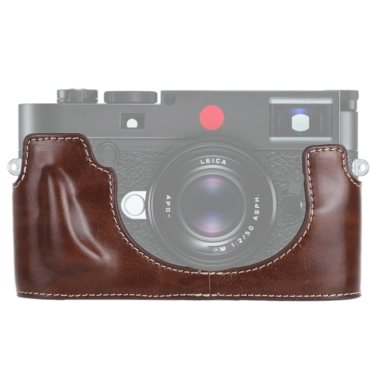Base de media funda para cámara de cuero PU con rosca de 1/4 de pulgada para Leica M10, For Leica M10