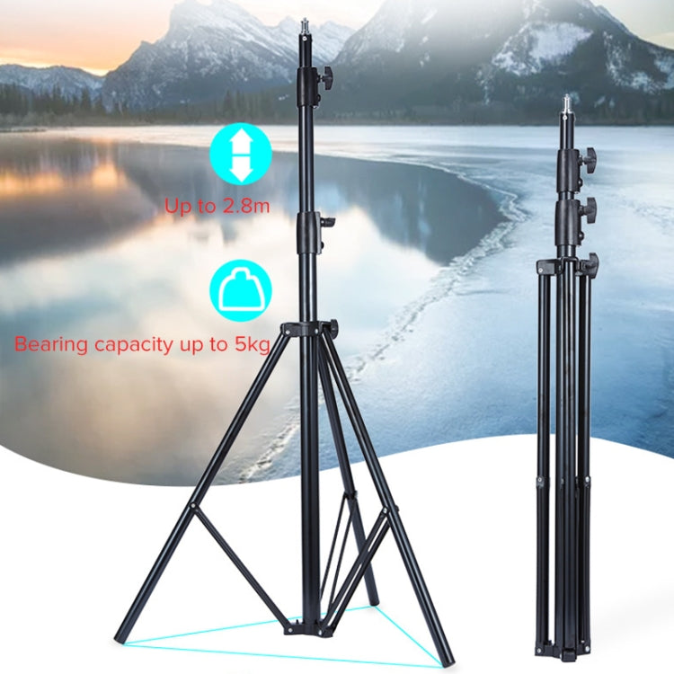 TRIOPO Soporte de iluminación de metal para fotografía profesional de 2,8 m de altura para luz de flash de estudio, 2.8m Height