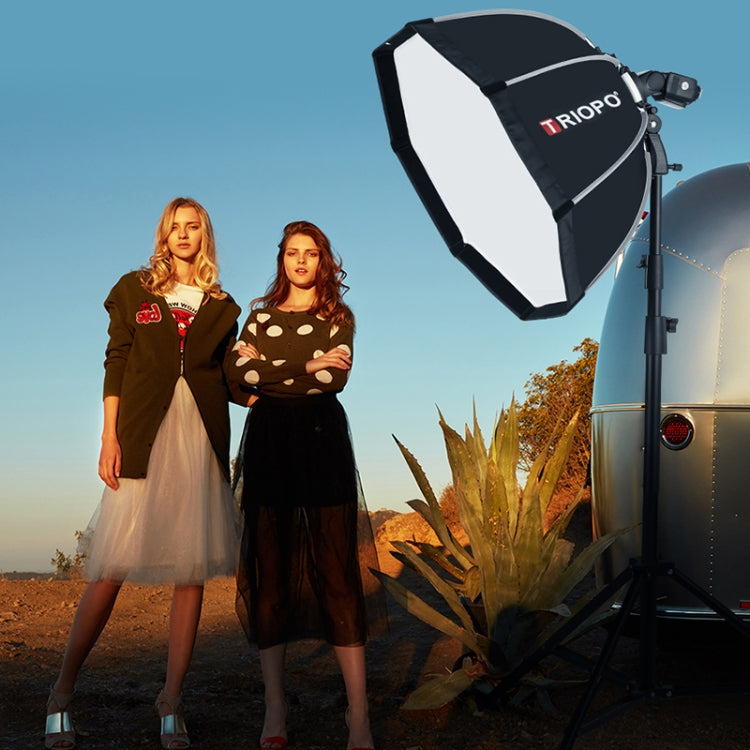 TRIOPO KS55 55cm Speedlite Flash Octagon Difusor parabólico Softbox con mango de montaje en soporte, KS55