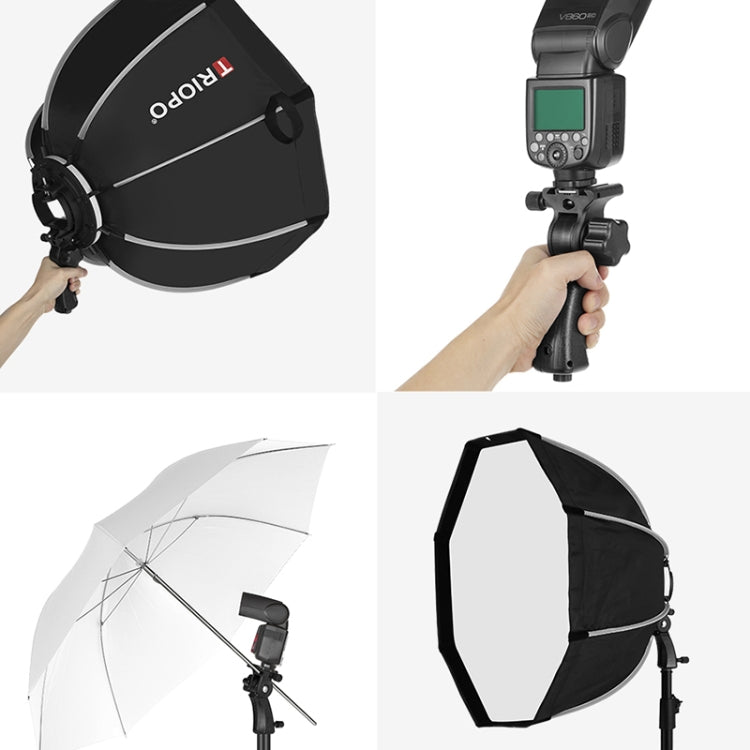 TRIOPO KS55 55cm Speedlite Flash Octagon Difusor parabólico Softbox con mango de montaje en soporte, KS55