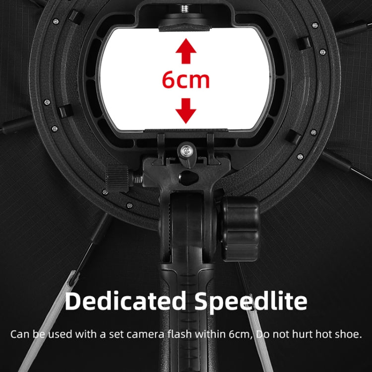 TRIOPO KS90 90cm Domo Speedlite Flash Octágono Difusor Parabólico Softbox con Soporte Mango de Montaje para Speedlite, KS90