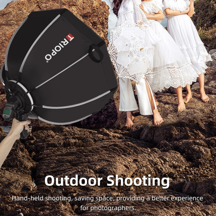 TRIOPO KS90 90cm Domo Speedlite Flash Octágono Difusor Parabólico Softbox con Soporte Mango de Montaje para Speedlite, KS90