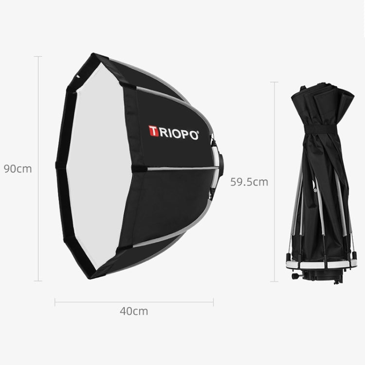 TRIOPO KS90 90cm Domo Speedlite Flash Octágono Difusor Parabólico Softbox con Soporte Mango de Montaje para Speedlite, KS90