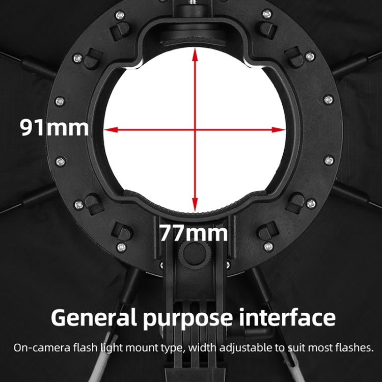 TRIOPO KX65 Difusor Softbox Parabólico Octagonal con Flash Speedlite Domo de 65 cm para Speedlite, KX65