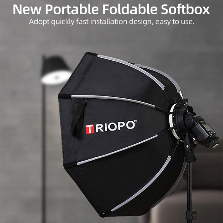 TRIOPO KX65 Difusor Softbox Parabólico Octagonal con Flash Speedlite Domo de 65 cm para Speedlite, KX65