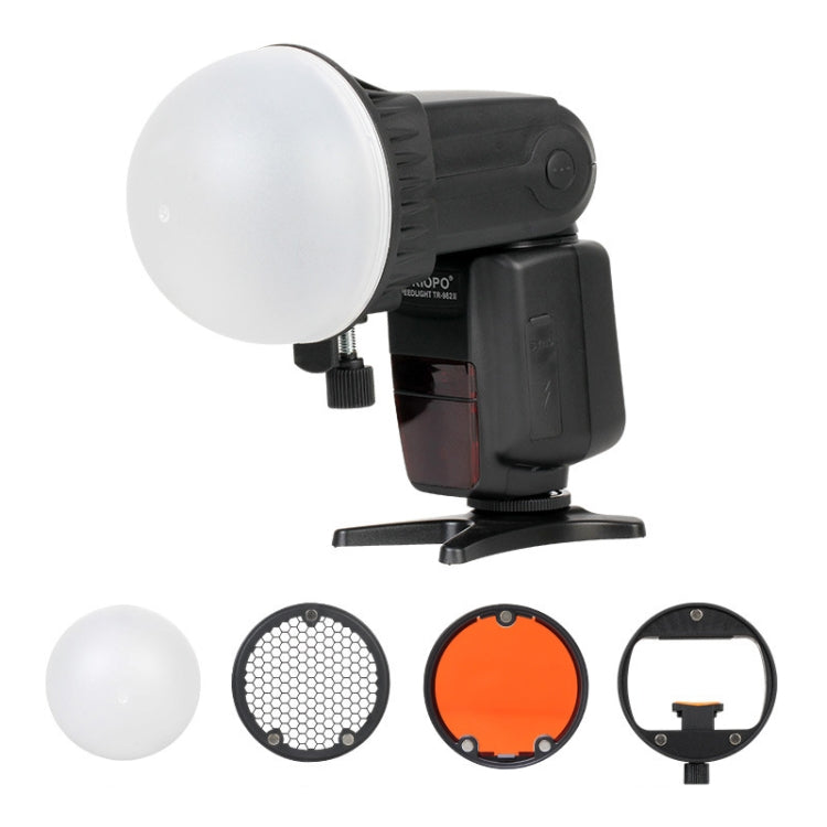 TRIOPO TR-08 Flash Speedlite Honeycomb Magnet Fixing Softbox Kits con 4 filtros de color magnéticos, TR-08