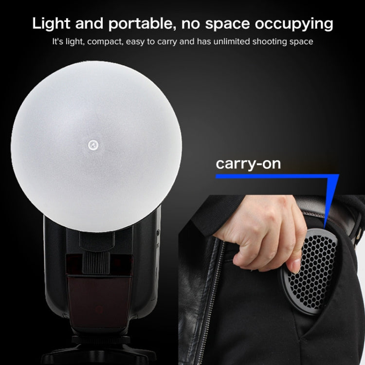 TRIOPO TR-08 Flash Speedlite Honeycomb Magnet Fixing Softbox Kits con 4 filtros de color magnéticos, TR-08