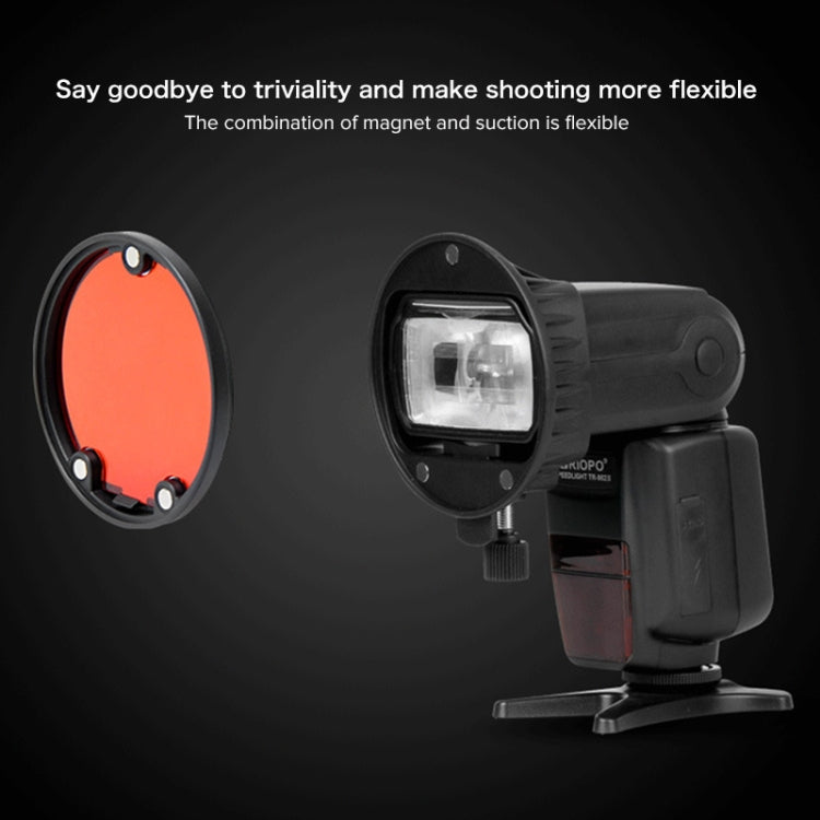TRIOPO TR-08 Flash Speedlite Honeycomb Magnet Fixing Softbox Kits con 4 filtros de color magnéticos, TR-08