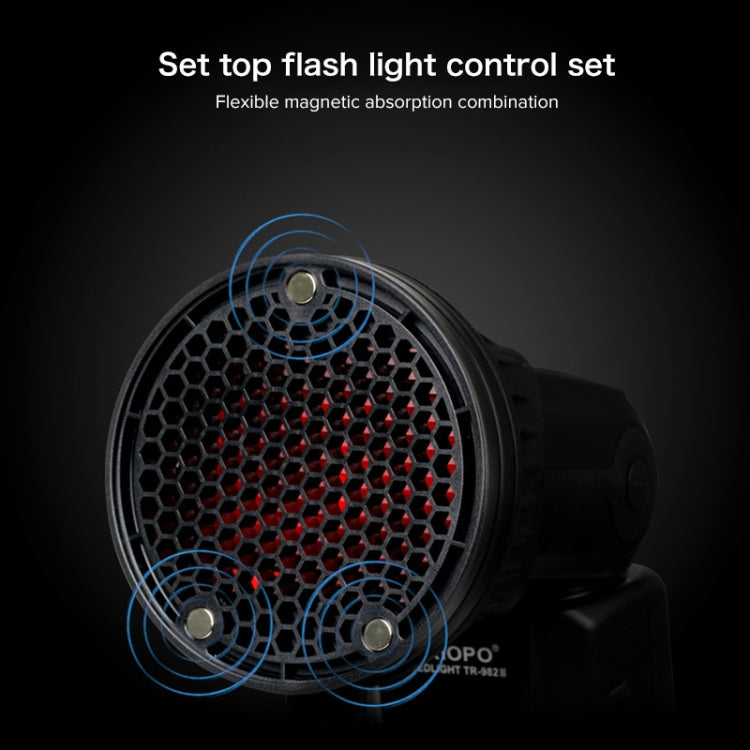 TRIOPO TR-08 Flash Speedlite Honeycomb Magnet Fixing Softbox Kits con 4 filtros de color magnéticos, TR-08