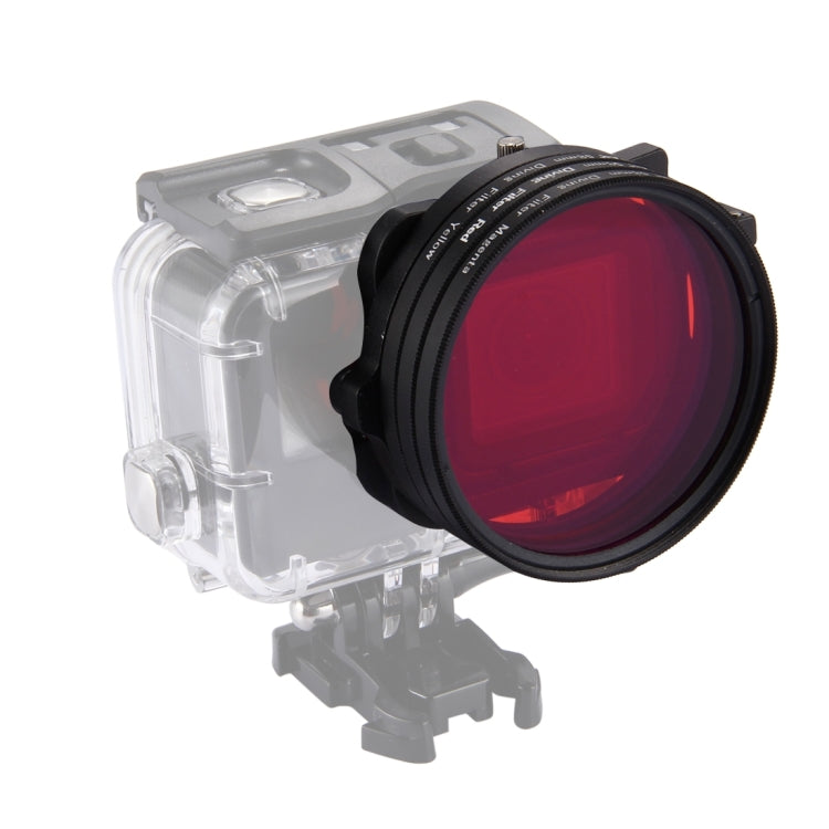 Filtro de lente de buceo amarillo + rojo + morado de 58 mm para GoPro HERO7 Black / 6/5, 58mm 3-color Diving Lens