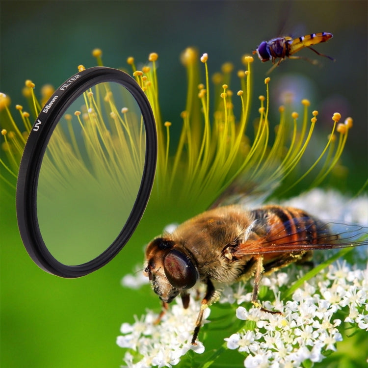 Filtro de lente UV de círculo redondo 3 en 1 de 58 mm con tapa para GoPro HERO7 Black / 6/5, 58mm UV Lens