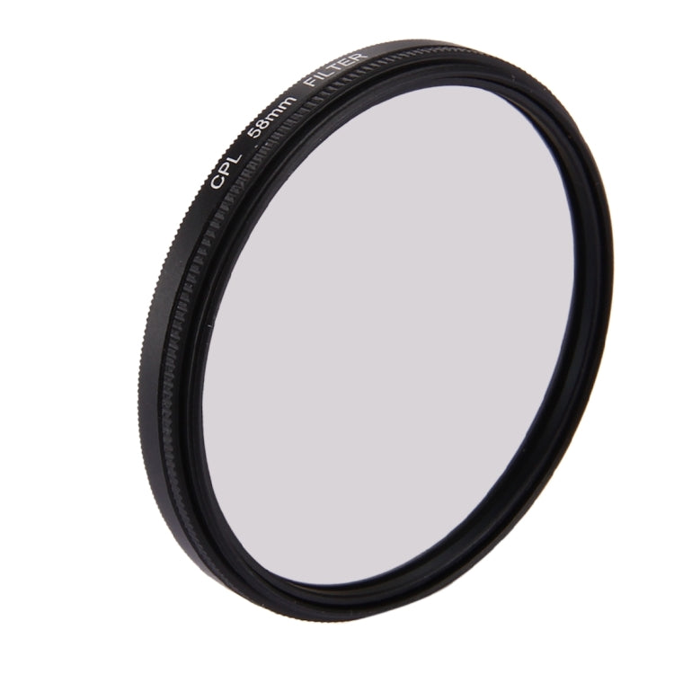 Filtro de lente CPL de círculo redondo 3 en 1 de 58 mm con tapa para GoPro HERO7 Black / 6/5, 58mm CPL Lens