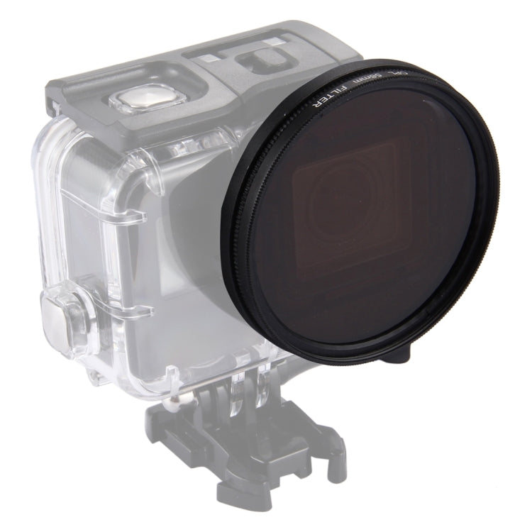 Filtro de lente CPL de círculo redondo 3 en 1 de 58 mm con tapa para GoPro HERO7 Black / 6/5, 58mm CPL Lens