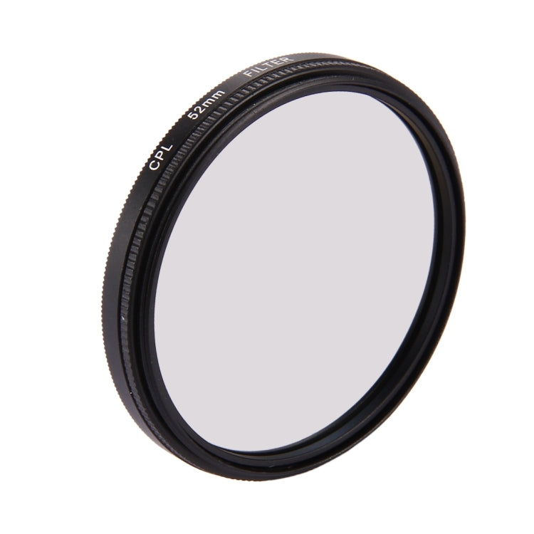 Filtro de lente CPL de círculo redondo 3 en 1 de 52 mm con tapa para GoPro HERO7 Black / 6/5, 52mm CPL Lens