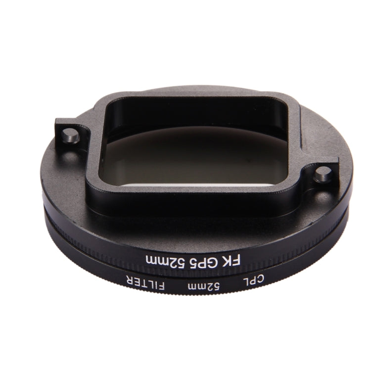 Filtro de lente CPL de círculo redondo 3 en 1 de 52 mm con tapa para GoPro HERO7 Black / 6/5, 52mm CPL Lens