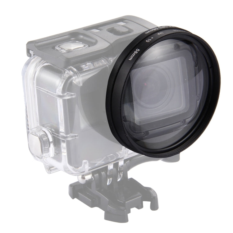 Filtro de lente de primer plano 10X 2 en 1 de 58 mm para GoPro HERO7 Black/6/5, 58mm Close-Up Lens