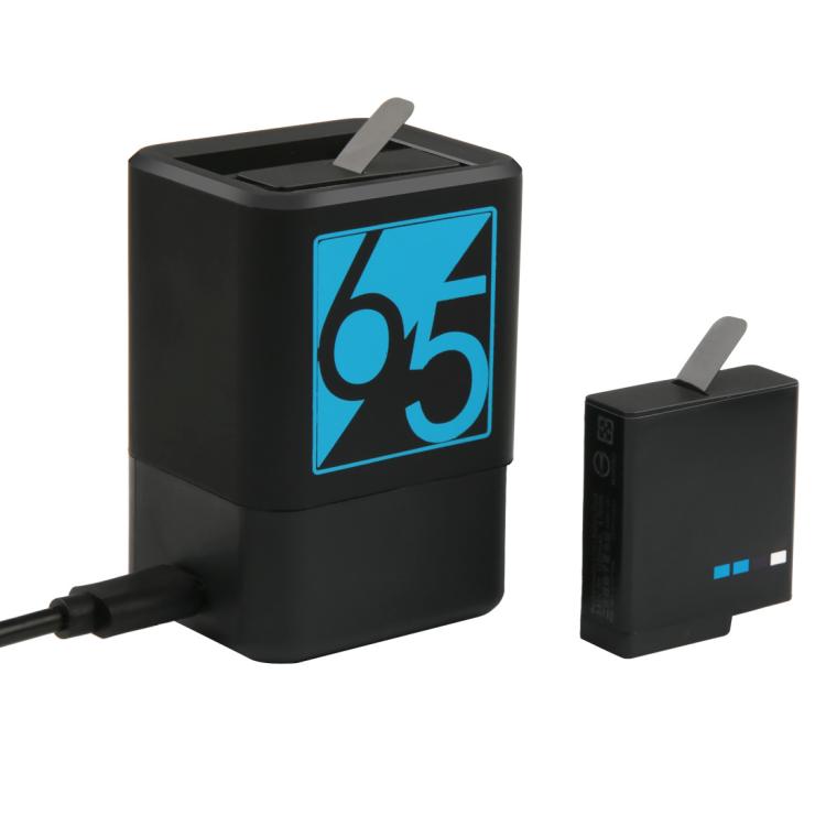 Cargador de baterías duales con cable USB-C / Type-C para GoPro HERO6 /5, Charger with TYPE-C Cable