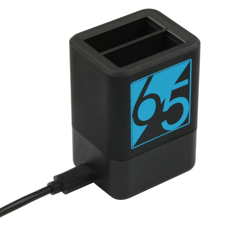 Cargador de baterías duales con cable USB-C / Type-C para GoPro HERO6 /5, Charger with TYPE-C Cable