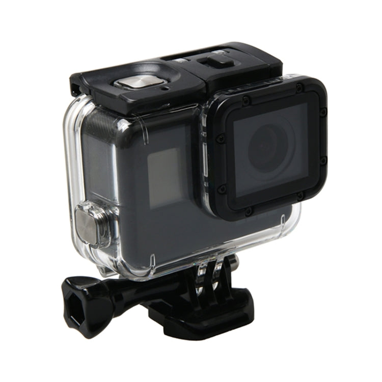 Para GoPro HERO6 /5 funda protectora impermeable + cubierta trasera hueca con hebilla montaje básico y tornillo, Waterproof Housing