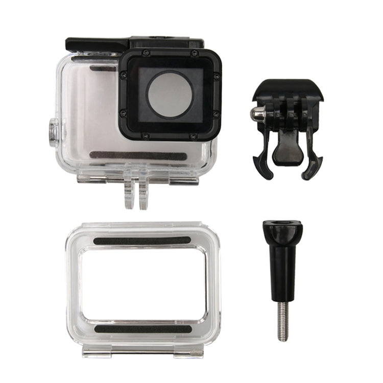 Para GoPro HERO6 /5 funda protectora impermeable + cubierta trasera hueca con hebilla montaje básico y tornillo, Waterproof Housing