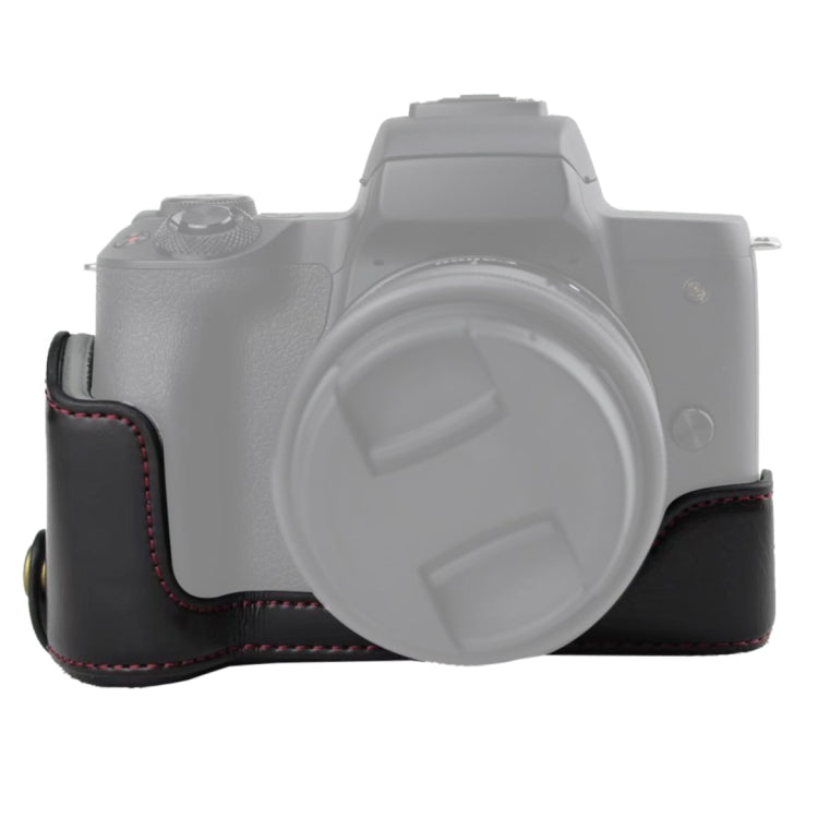 Base de media caja para cámara de cuero PU con rosca de 1/4 de pulgada para Canon EOS M50 / M50 Mark II, For Canon EOS M50