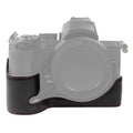 Base de media funda para cámara de cuero PU con rosca de 1/4 de pulgada para Nikon Z50, For Nikon Z50