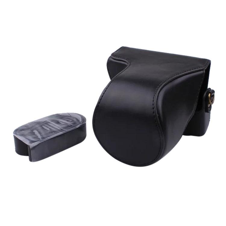 Funda de cuero PU para cámara de cuerpo completo con correa para Canon EOS M200 (lente de 15-55 mm)