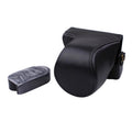 Funda de cuero PU para cámara de cuerpo completo con correa para Canon EOS M200 (lente de 15-55 mm)