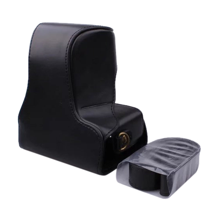 Funda de cuero PU para cámara de cuerpo completo con correa para Canon EOS M200 (lente de 15-55 mm)