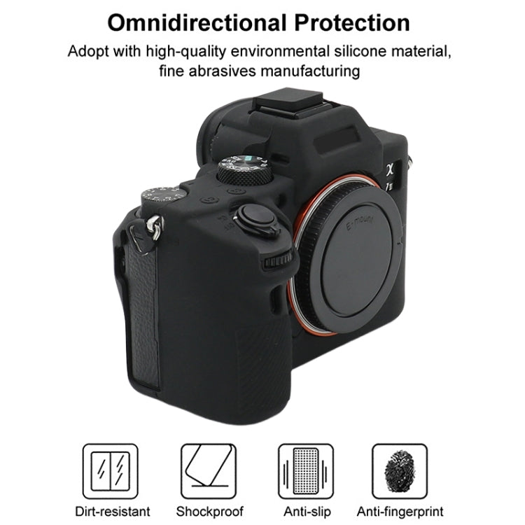 Para Sony A7III / A7S3 / A7RIII / A7SIII Funda protectora de silicona suave, For Sony A7 III / ILCE-7M3 / A7R III