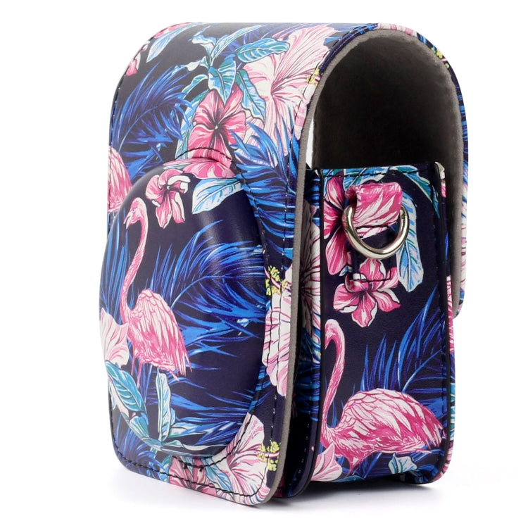Funda protectora de cuero PU con diseño de flamenco para cámara FUJIFILM Instax Mini90, Flamingo