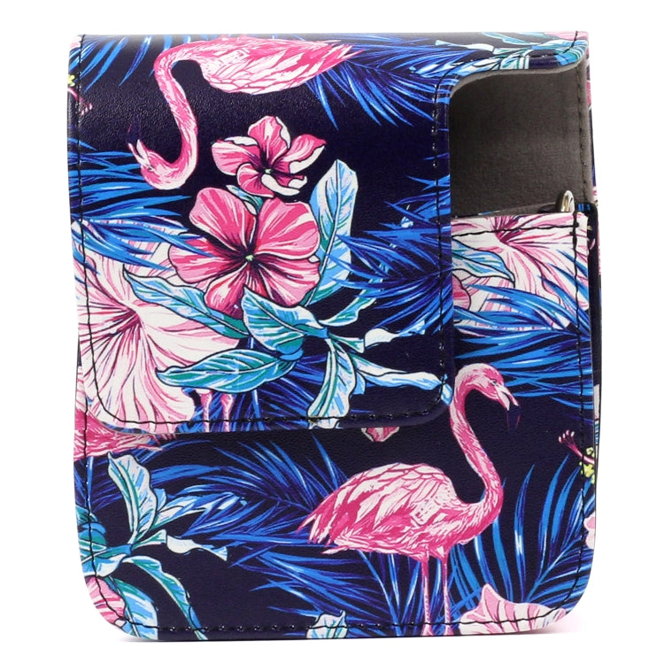 Funda protectora de cuero PU con diseño de flamenco para cámara FUJIFILM Instax Mini90, Flamingo
