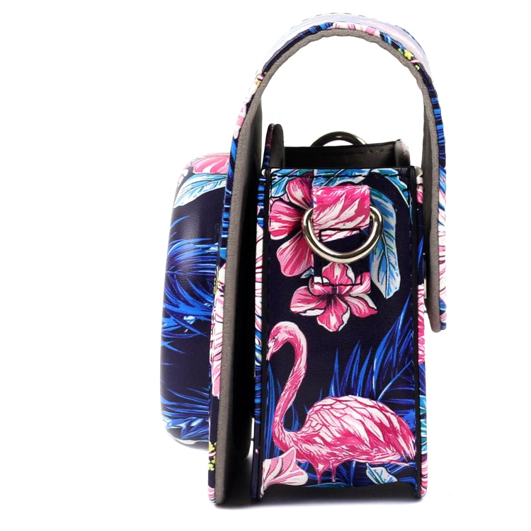 Funda protectora de cuero PU con diseño de flamenco para cámara FUJIFILM Instax Mini90, Flamingo
