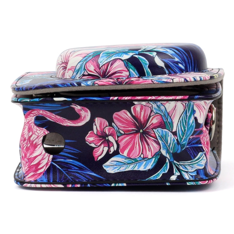 Funda protectora de cuero PU con diseño de flamenco para cámara FUJIFILM Instax Mini90, Flamingo