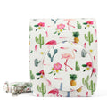 Funda protectora de cuero PU con diseño de Cactus y flamenco para cámara FUJIFILM Instax Mini90, Flamingo Cactus