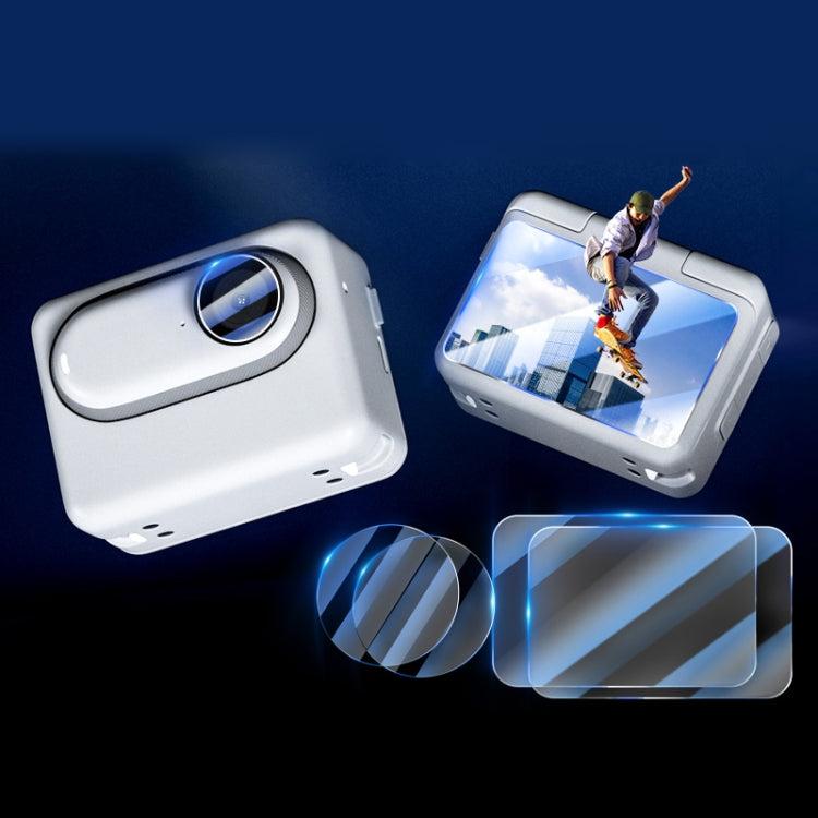 Para Insta360 GO 3S STARTRC 2 en 1 2 piezas de película de vidrio templado de pantalla y 2 piezas de película de TPU para lentes, For Insta360 GO 3S