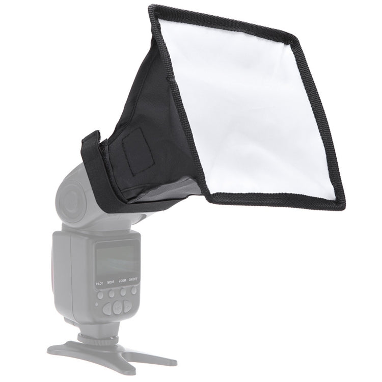 Caja suave plegable para flash portátil, sin soporte para luz de flash, tamaño: 15 x 17 cm (negro + blanco), 15x17cm Rectangle