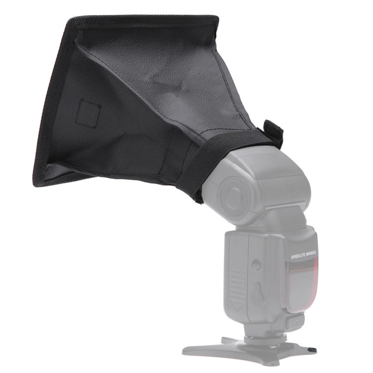Caja suave plegable para flash portátil, sin soporte para luz de flash, tamaño: 15 x 17 cm (negro + blanco), 15x17cm Rectangle